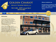 Tablet Screenshot of goldenchariotmedicaltransportation.com